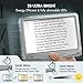 MagniPros 5X [Rechargeable] Large Ultra Bright LED Page Magnifier with Anti-Glare Lens & 3 Stepless Color Light Modes to Relieve Eye Strain-Ideal for Reading Small Prints, Low Vision and Seniors