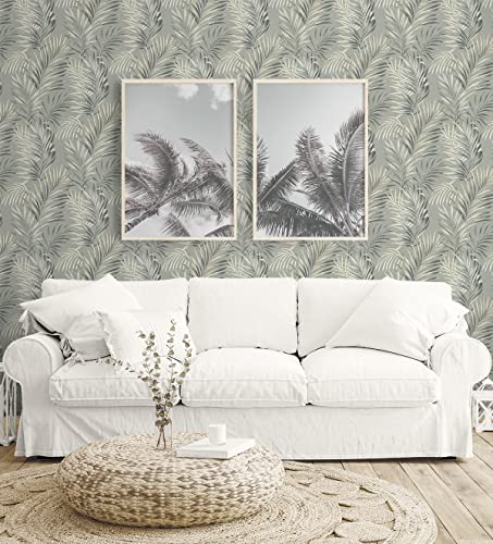 Image of Tommy Bahama - Peel and Stick Wallpaper, Self-Adhesive Wallpaper for Bedroom, Powder Room, Kitchen, Vinyl, 30.75 Sq Ft Coverage (Tranquillo Collection, Coconut)