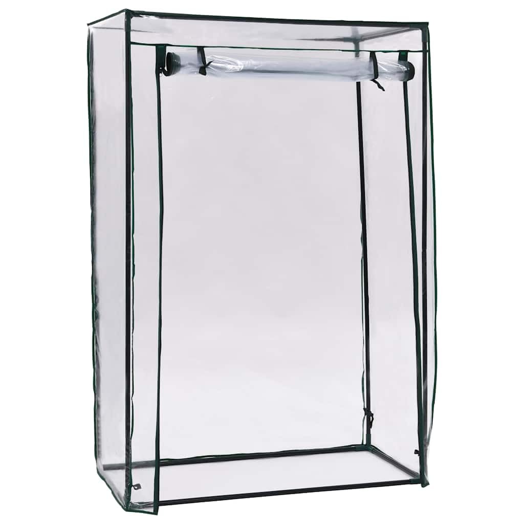 Serra per piante, 102 x 52 x 150 cm, con telaio tubolare in acciaio e copertura in PVC, porta arrotolabile con cerniera per la circolazione dell'aria, ideale per balconi, terrazze e piccoli giardini