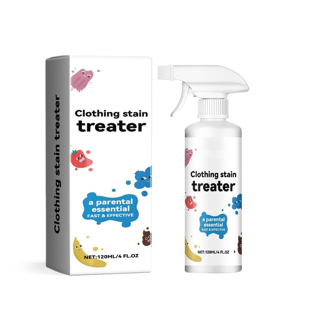 Miss Mouths Messy Eater Stain Treater Spray-Fabric Remover for Spots on Clothes, Underwear, Carpets, Linens, Laundry, Grease All color Stain Remover Fabric, (120ML)