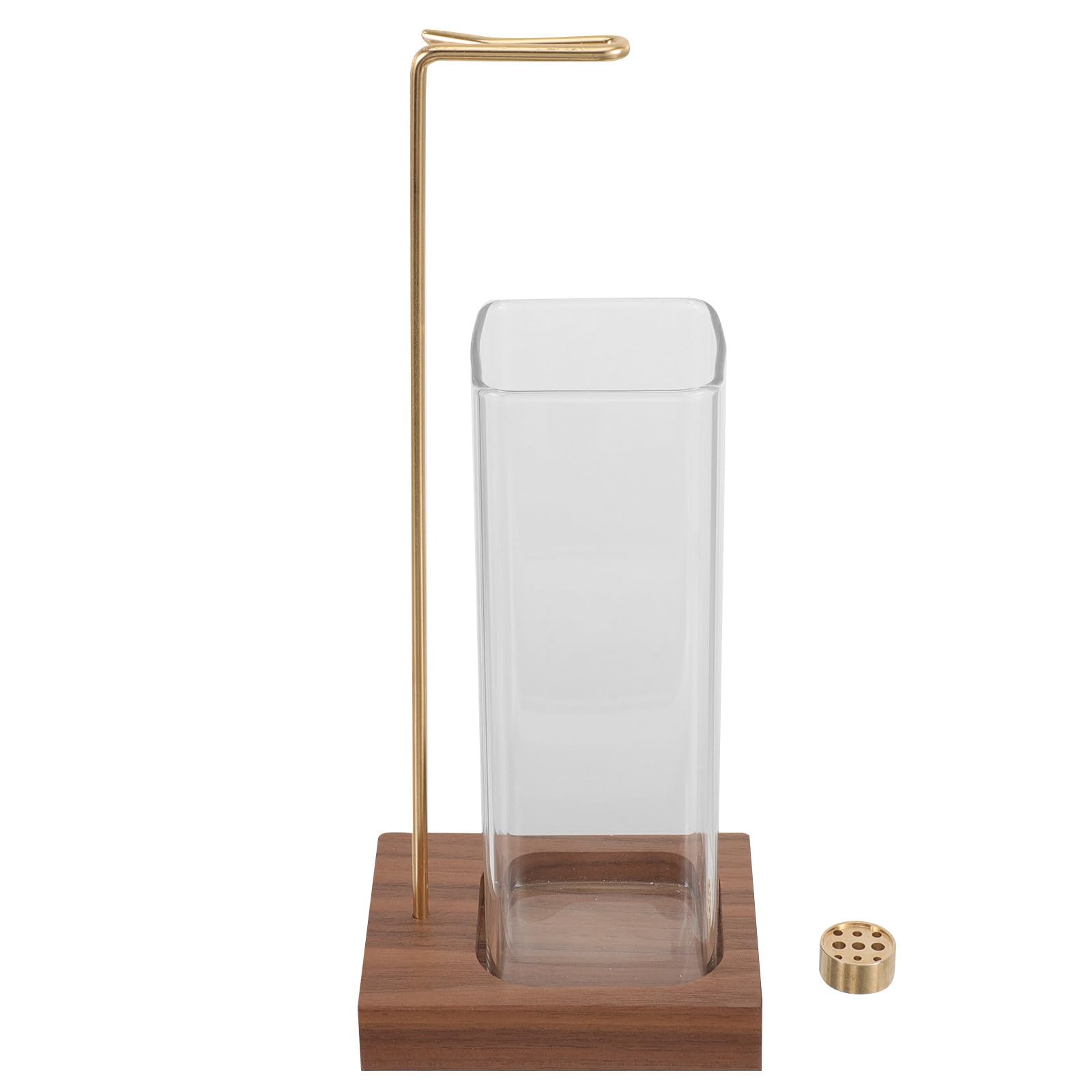 Porte-parfum japonerie en verre et bois brûleur de parfum haut de gamme
