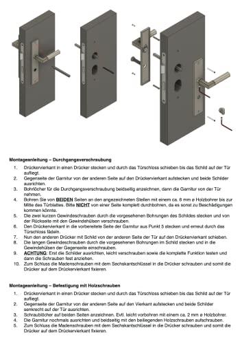 Beschläge Hamburg Türgriffe Türbeschlag GRO PRIME 20-04ZAMAK MPC WC — Türklinken mit WC/Bad Langschild für Zimmertüren — Türdrücker für Innentüren, Chrom poliert