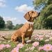 Lionet Paws Hundehalsband mit Blumenmuster, niedliches Gänseblümchen-Design, mit Kunststoffschnalle, leicht, verstellbar, für kleine Hunde