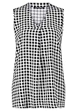Muster: Dot Betty Barclay Damen Tunika-Bluse mit V-Ausschnitt Dark Blue/Green,46