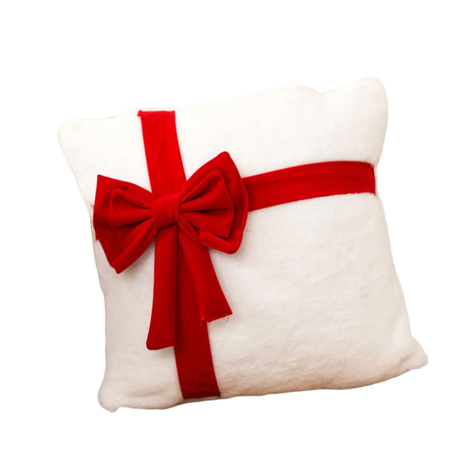 APGLSXY Christmas Bowknot Chair Cover Plush for Holiday Party Decoration Chair Kitchen Dining Slipcover Family Safe Covers