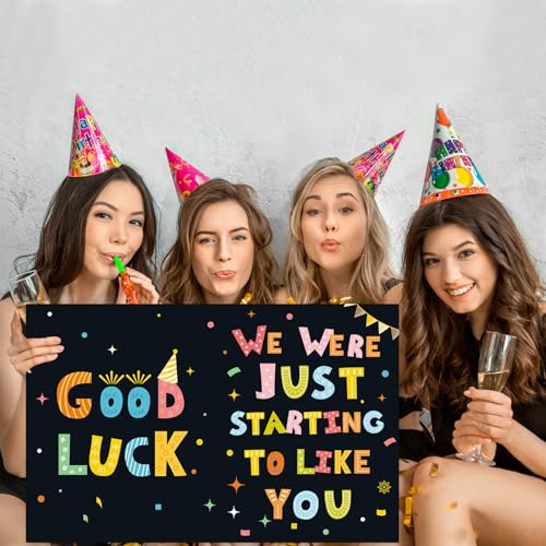 Image of We Will Miss You Card, Jumbo Farewell Card with Envelope, Big Good Luck Card,We Were Just Starting To Like You Decoration, Funny Going Away Party Decorations, Goodbye Party Decorations, Going Away Gift for Coworker Men Women (14x22iinch)