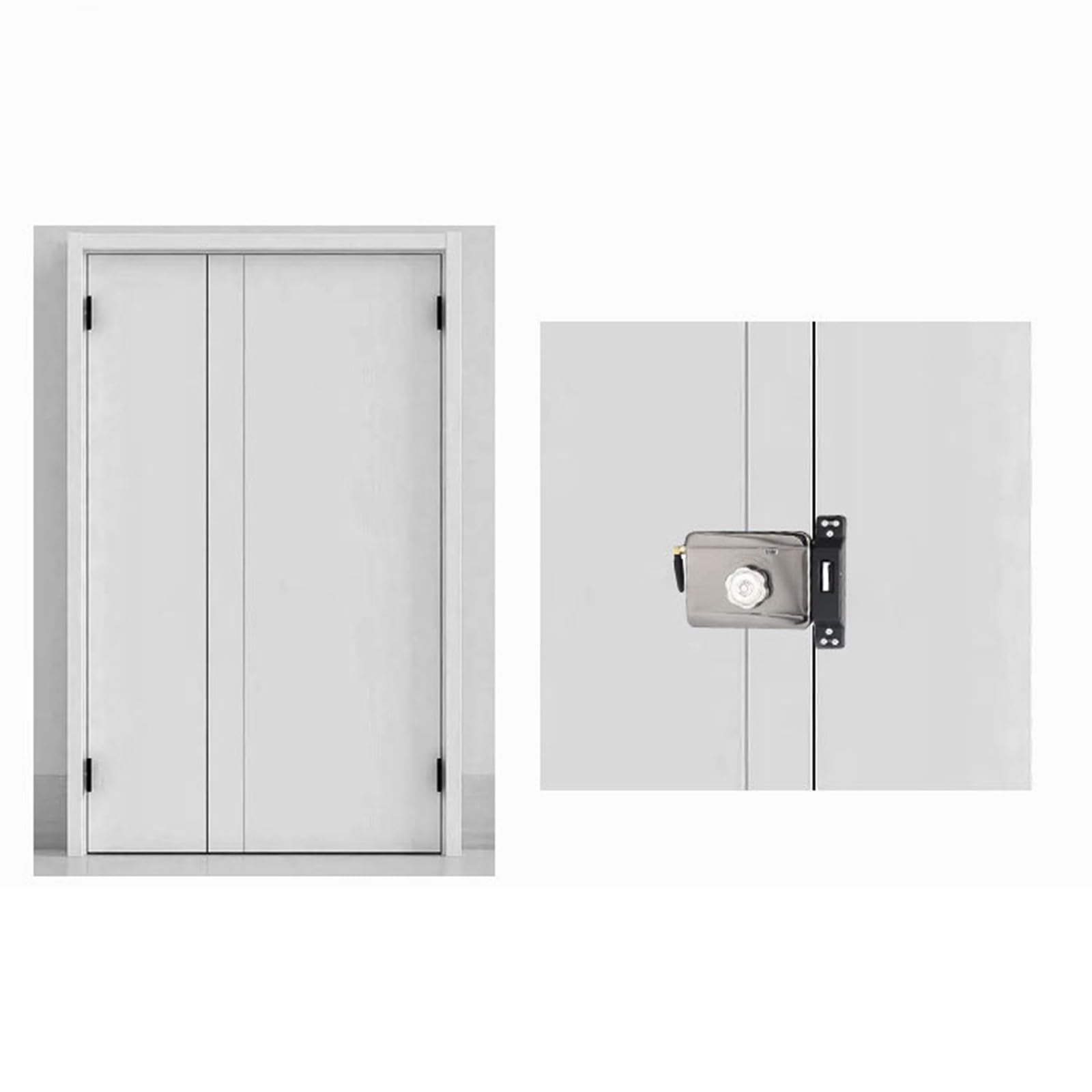 Puerta de metal eléctrica con control remoto integrado con 2 mandos a distancia, fácil instalación, seguridad invisible