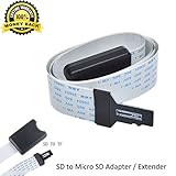 SD Extender Cable to SD Card Extension Cord Micro SD Memory Card for SanDisk SDXC/MacBook/Kindle/Raspberry Pi/Camera/3D Printer (SD to TF)