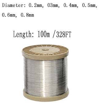 Edelstahldraht Hartdrahts Chweissbindedraht-Diameter 0.4 mm long (100m /328feet)