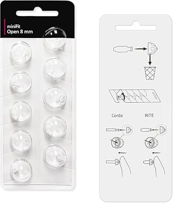 30 Pcs MiniFit Open 8mm Hearing Aid Domes for Oticon, Compatible with Oticon Real More Opn S Minifit RITE Hearing Aids, Universal Replacement Domes Accessories Supplies, Hypoallergenic Silicone, 3 Packs