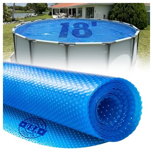 Shop Square 24 Foot Round Solar Cover for Inground and Above Ground Pools, 8 Mil - Premium Heavy Duty Solar Blanket for Above Ground Pool, Blue - Made in USA