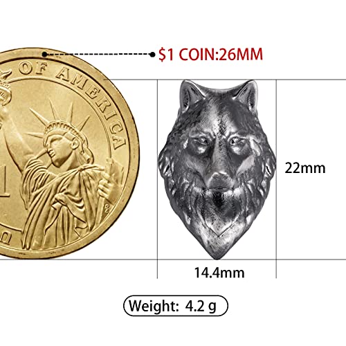 HAWSON Novelty Enamel Pins for Clothing Backpack Decoration Gift, Funny Laple Pin for Teen Boy and Girl, Metal Brooch Suit Stud (Wolf Head)4