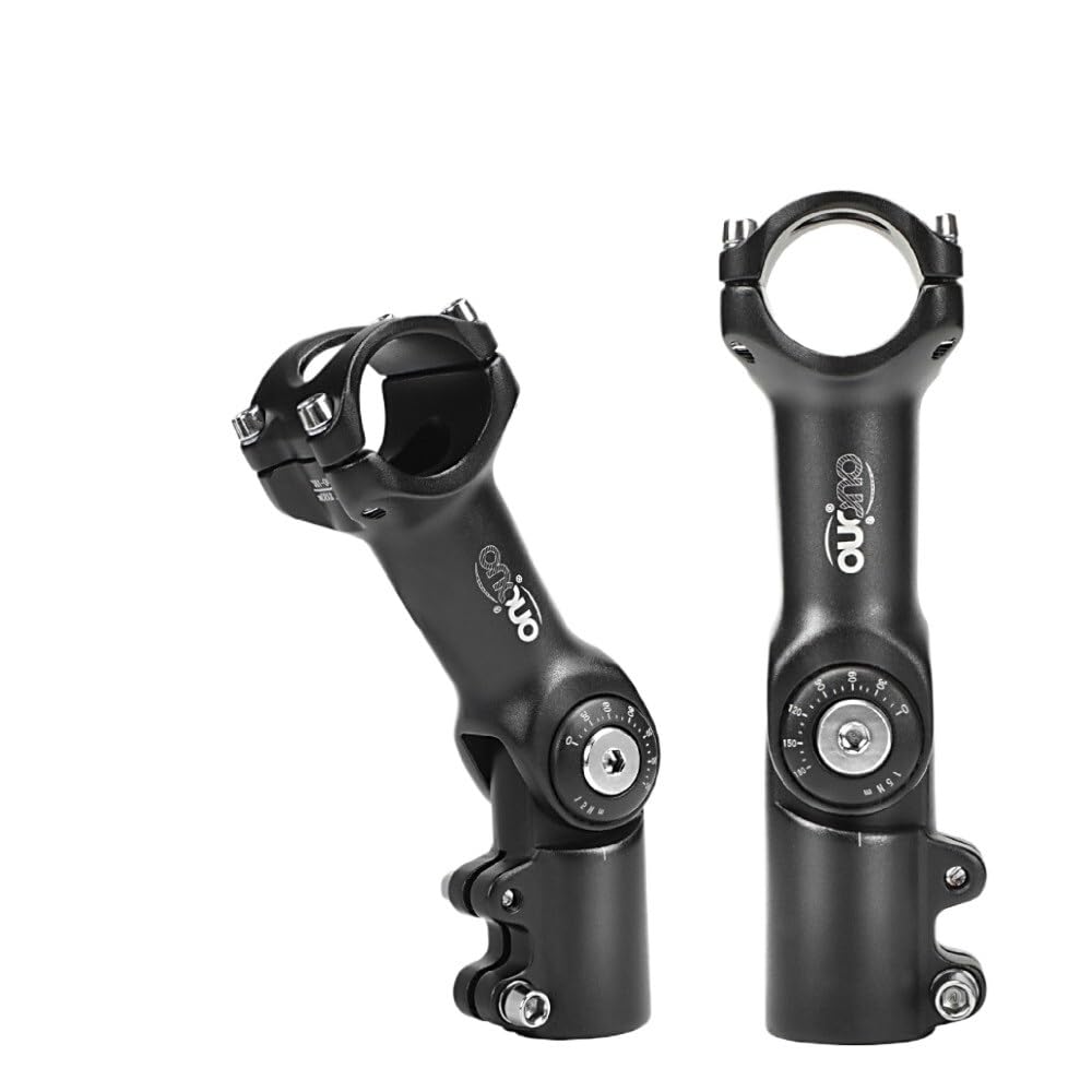 JIASHUNHE Bike Stem 1 Pcs Adjustable Stem Power Bike Table 90-180 Degree Bicycle Handlebar Extender 25.4/31.8mm(25.4x80mm)