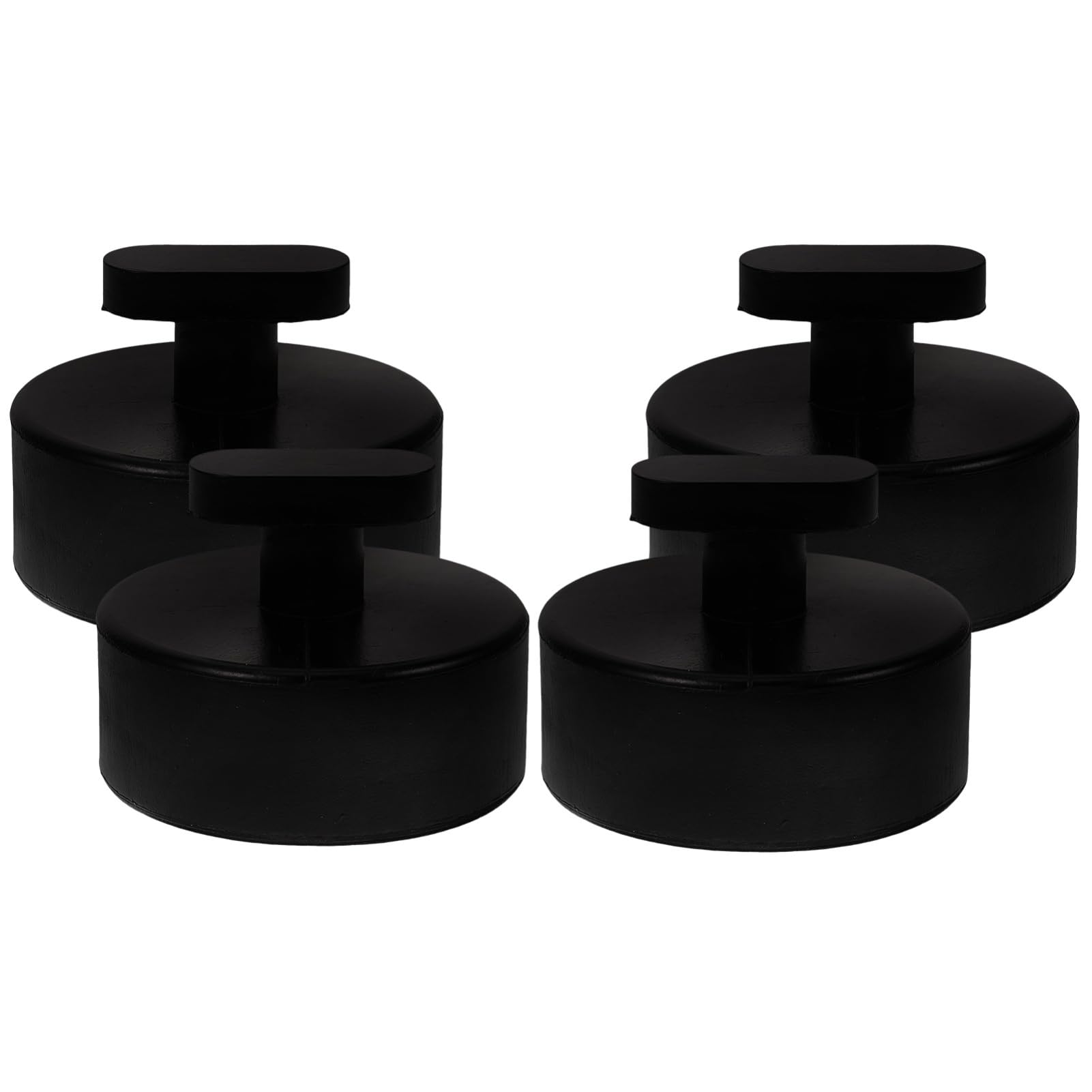 SHINEOFI 4 Set Blocco Di Gomma Tampone Cuscinetti Per Martinetti Da Pavimento Jack Pad Pastiglie Martinetto Da Pavimento Supporto Per Jack Da Pavimento Nero Gomma Da Cancellare 4 Pezzi*4