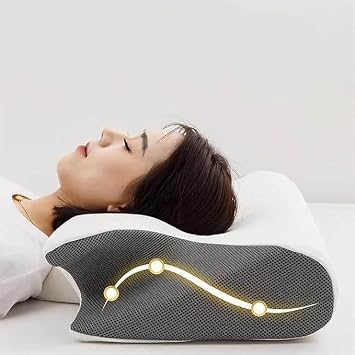 Memory Foam Neck Pillow for Neck Pain Relief Dreamers Global Orthopedic Neck Support Pillow for Sleeping