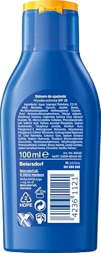 NIVEA SUN Protección y Cuidado de la Leche solar SPF 30 tamaño de viaje (100 ml), protector solar para 48 h de humedad, protección solar instantánea contra los rayos UVA/UVB - imagen 2