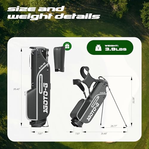 Image of 7 Pieces Golf Clubs Set for Men - Complete Mens Golf Clubs Full Set Left Handed Includes Stand Bag with Rain Hood, 1# Driver, 5# Hybrid, 7# PW# Irons and Putter