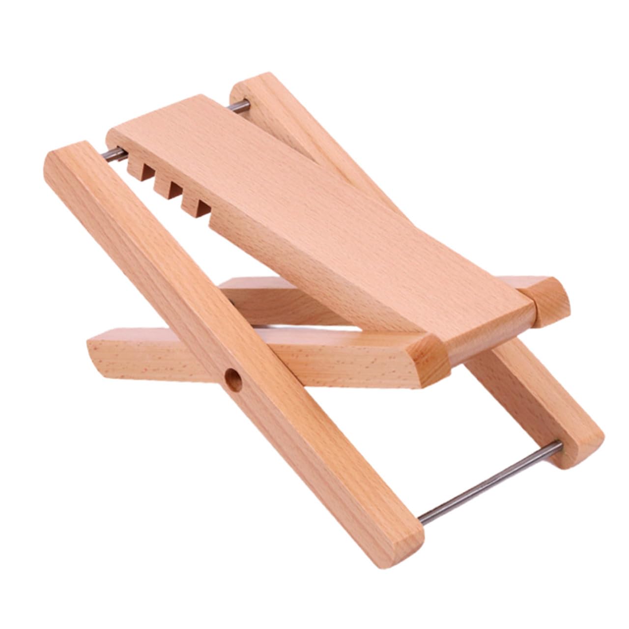 Poggiapiedi Regolabile a 4 Posizioni in Legno per Chitarra | Beige, Stabile e Leggero, Pieghevole per Uso All'aperto, Pedalino Supporto Piedi
