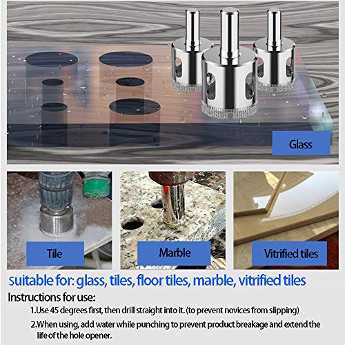 Brocas de diamante 12 mm juego 5 piezas HUHAO miniatura 3