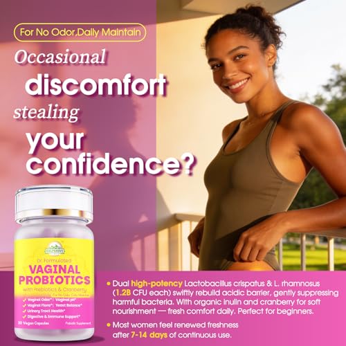 Image of Vaginal Probiotics for Women with Prebiotics & Cranberry - Dr. Formulated Feminine pH Balance Daily Supplement, Supports Vaginal Odor Control & Urinary Tract Health, 30 Servings