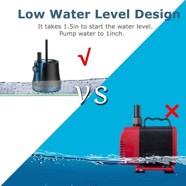 Foto 4 de 6 de LNIDEAS Bomba sumergible para acuario, 1800 L/H 25 W