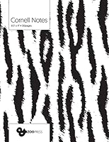 Cornell Notes: B&W Tiger Pattern Cover - Best Note Taking System for Students, Writers, Conferences. Cornell Notes Notebook. Large 8.5" x 11", 120 Pages. College Note Taking Paper, School Supplies. 1726442284 Book Cover