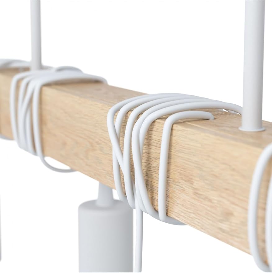 Generico Generico Moderne witte houten lamp 6 lampen GL0181 voor keuken, woonkamer, eetkamer, woonkamer, kinderkamer, slaapkamer. photo 2