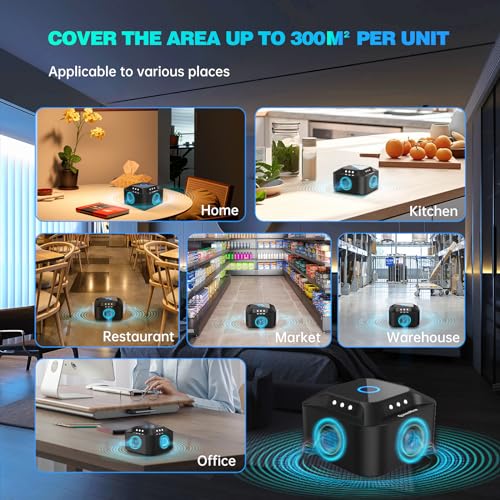 Mäuseabwehr Ultraschall Mäusevertreiber 360° Mäuseschreck Frequenz Regelbar Mäuse Abwehr Steckbar Schädlingsabwehr Rattenabwehr Innen Rattenabschreckung mit LED Stroboskoplicht Nagetierbekämpfung
