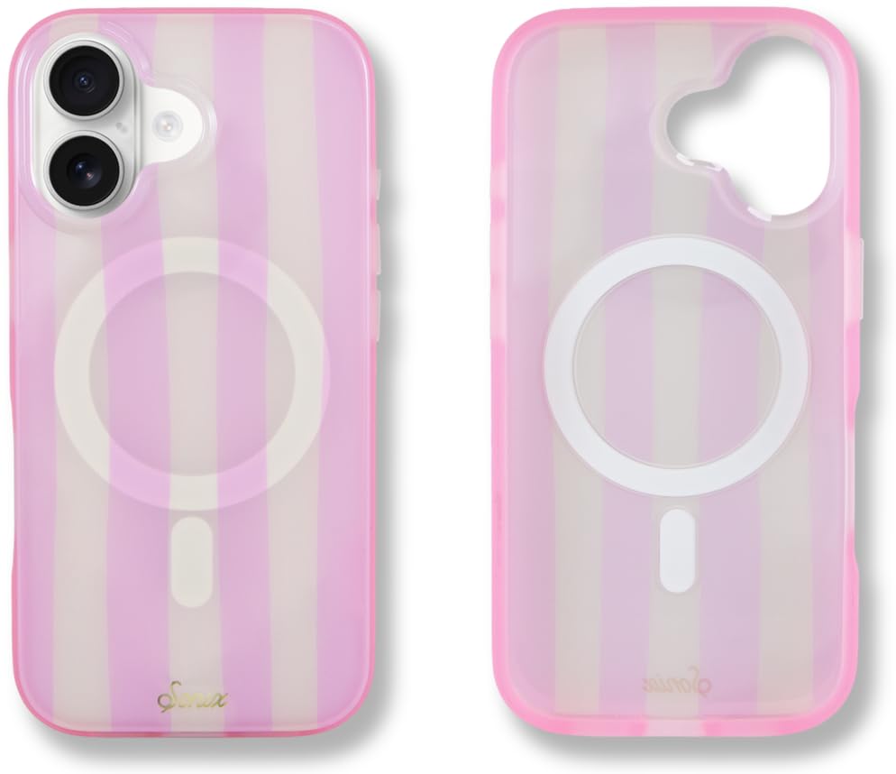 Sonix Case for iPhone 17 | Compatible with MagSafe | 10ft Drop Tested | Jelly Stripe Pink/Cream