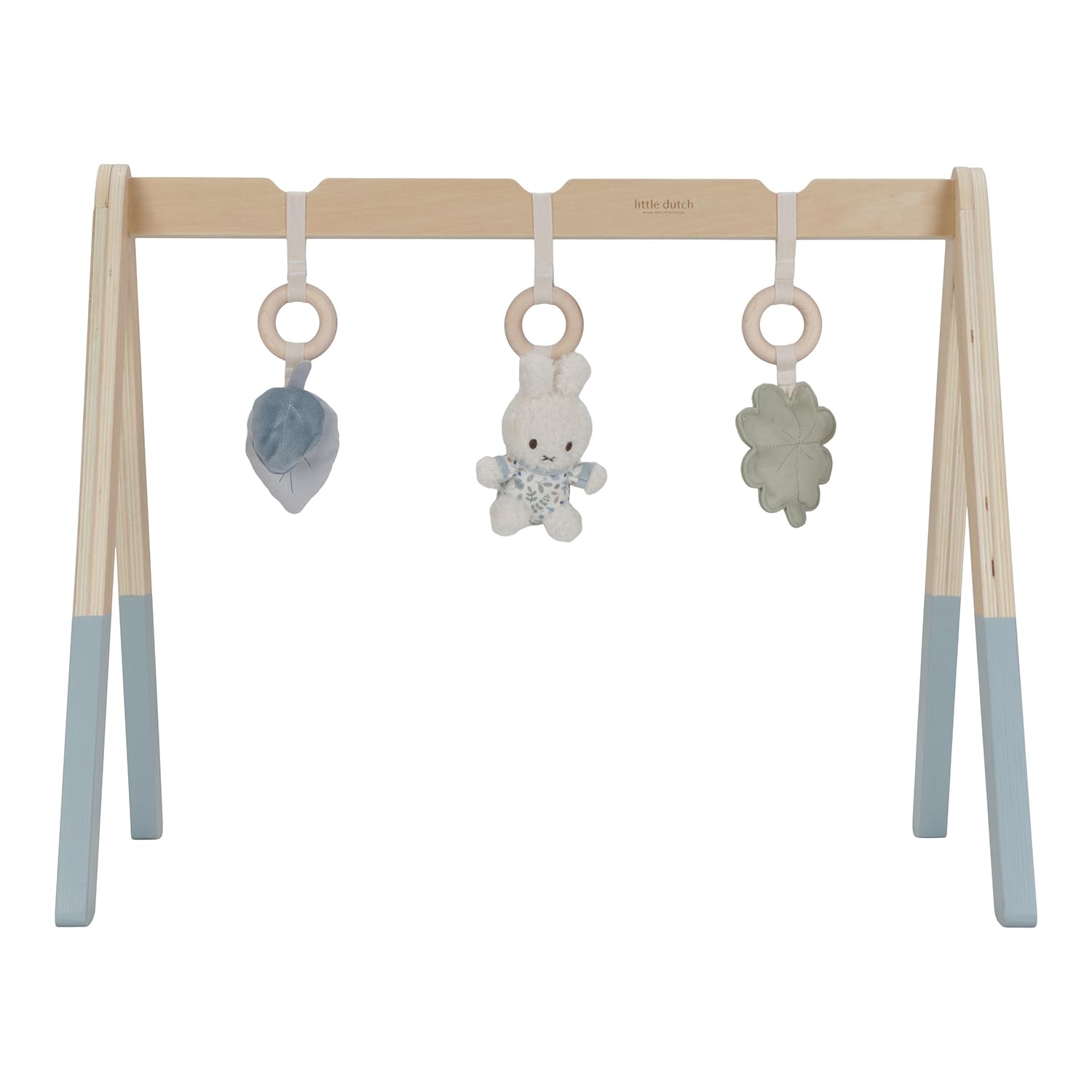 nijntje miffy x Little Dutch Holz Baby Gym Spieltrapez Spielbogen Holz inkl. Anhänger Hase Miffy blau - Lucky Leaves