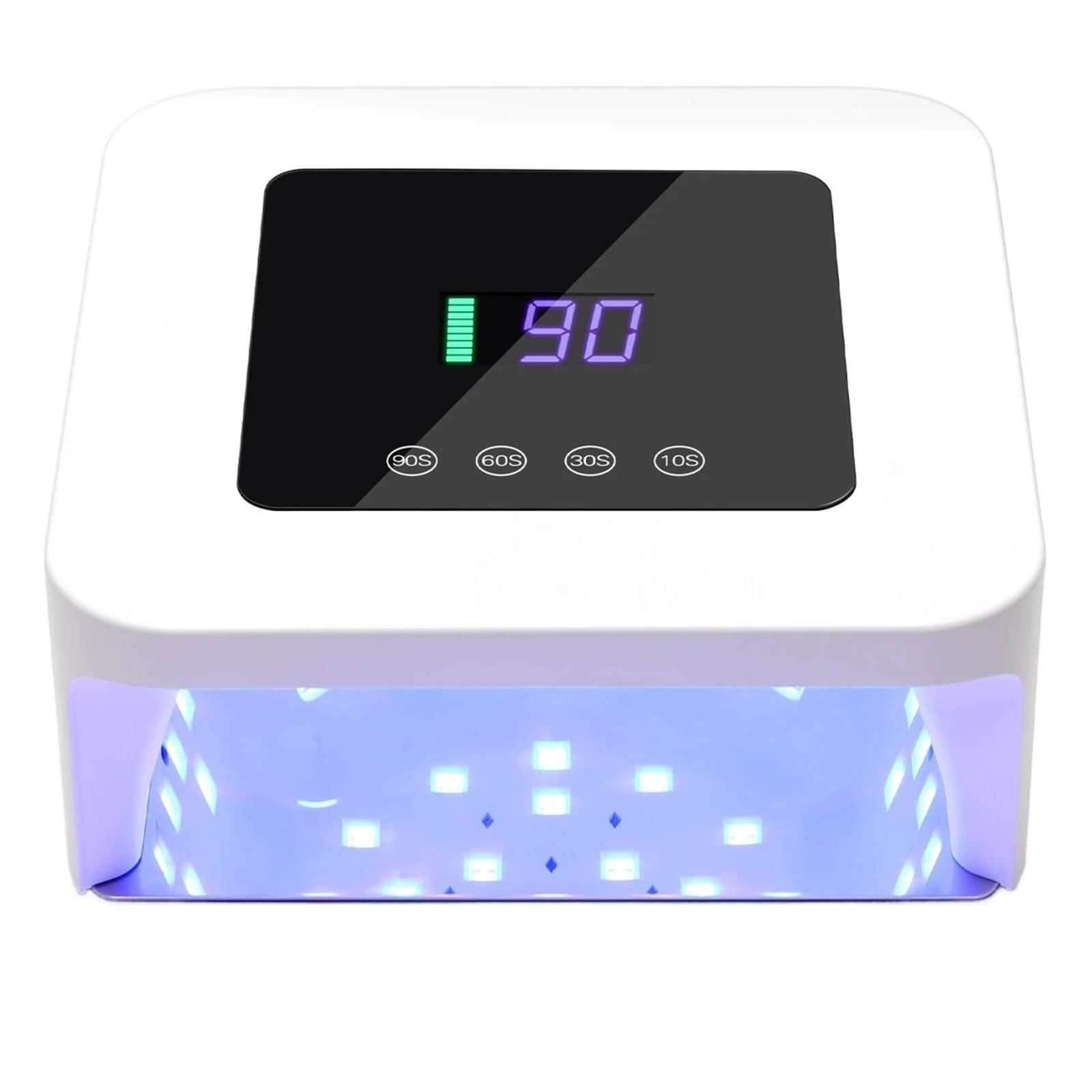 Lámpara LED para uñas, Lámpara de uñas UV LED 33 W, secador profesional con 4 temporizadores, sensor inteligente, compatible todo tipo gel(Bianco)