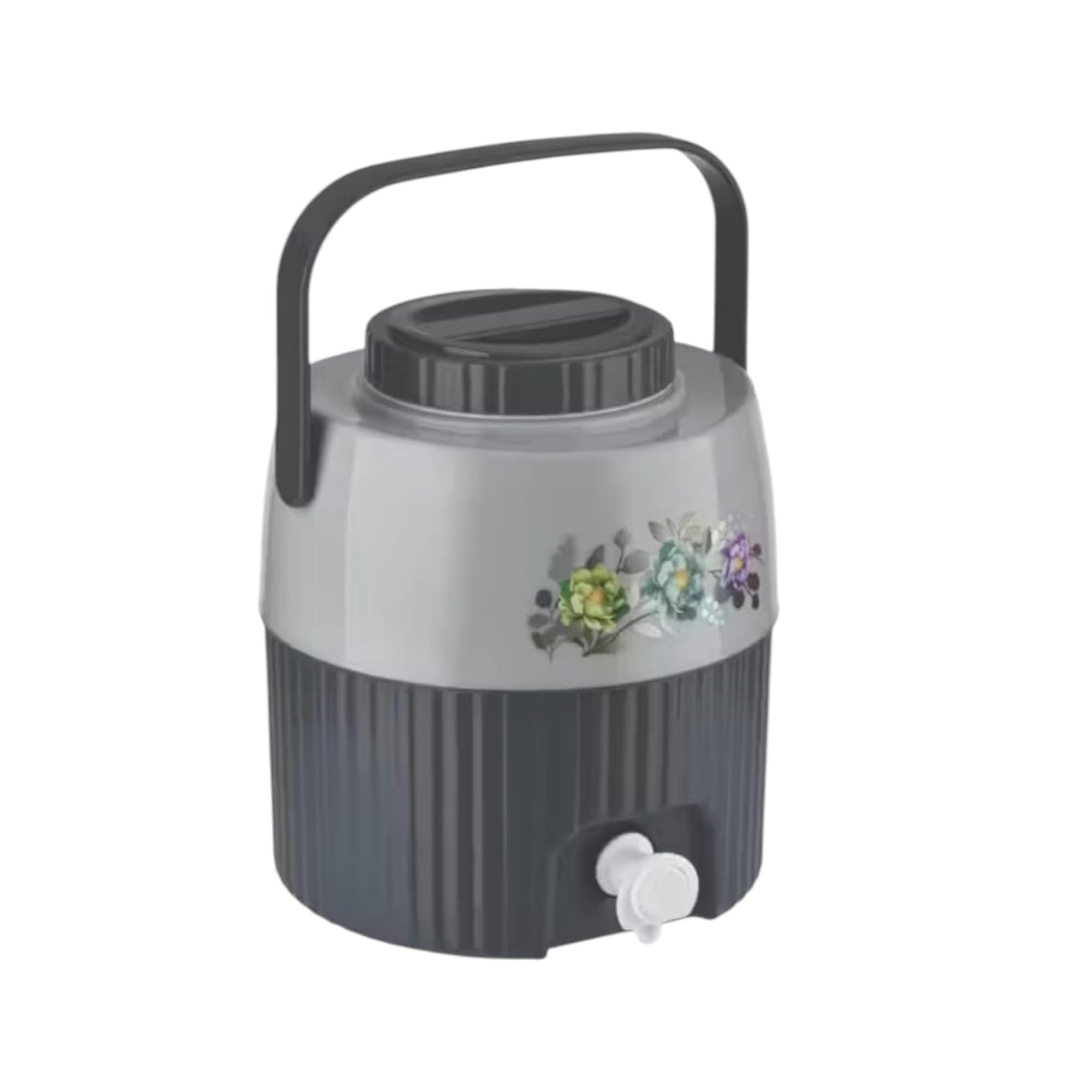 Insulated Water Jug - Floral Design, 5L - BPA Free -6
