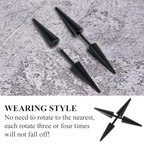 10 piezas Pinzas estilo Punk para trenzas negras miniatura 3
