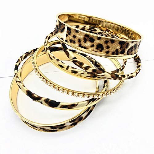 Leopard Bangle Bracelets for Women - Multi Layers Casual Bracelet for Women3