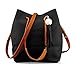 OCT17 Fashion Tassel buckets Tote Handbag, Women Messenger Hobos Shoulder Bags, Crossbody Satchel Bag - Black