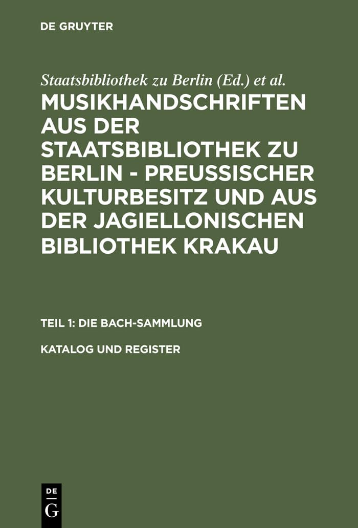 Livre catalogue des manuscrits de Bach de Berlin Paul Kast