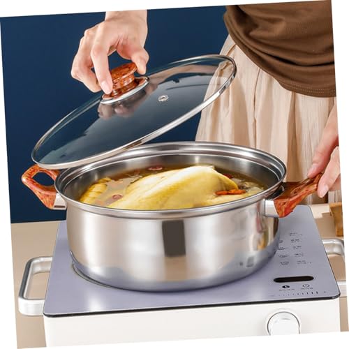 HLRTBCN Piece Stainless Steel Cookware Set Frying Pan Soup Pot Stainless Frying Pan Set Lids Hard Anodized Aqiong - Image 9