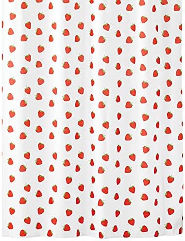 mDesign Luxury Shower Curtain  Cool Shower Curtain with Striped Pattern  Easy to Clean Bathroom Curtain  Mould-Free and Water-Repellent  White/Light Grey