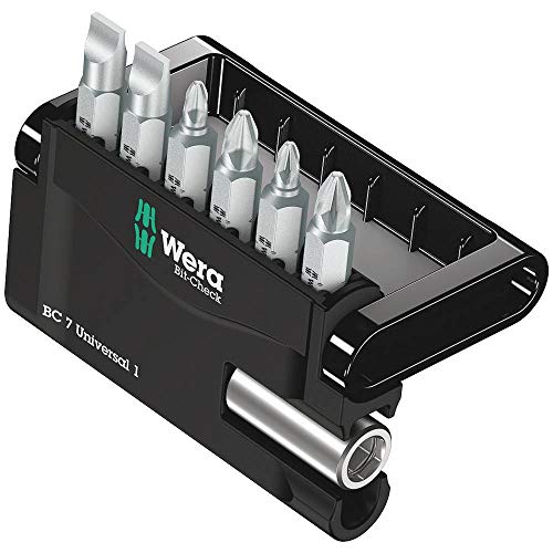 Kit embouts WERA Bit-Check Universal 4 7 pieces avec support universel