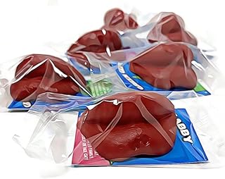 Wack-O-Wax Candy Sets - Wax Lips, Wax Fangs OR Wax Mustaches, Indiv wrapped, Set of 6 (Wax Lips)