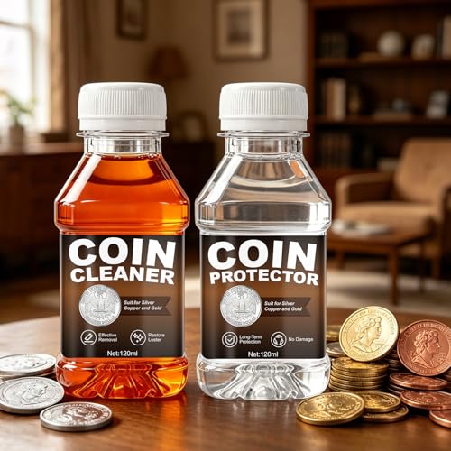 Kit de limpieza para monedas JAOJAO con 120ml limpiador y accesorios miniatura 7