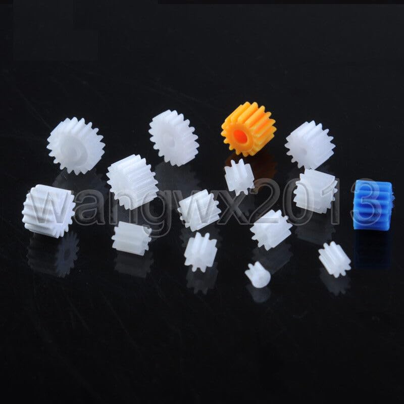 Generic 5X 6/8/9/10/12/14/15/18T Teeth 0.4/0.5 Mold 1-3mm Bore Motor Plastic Gear Wheel