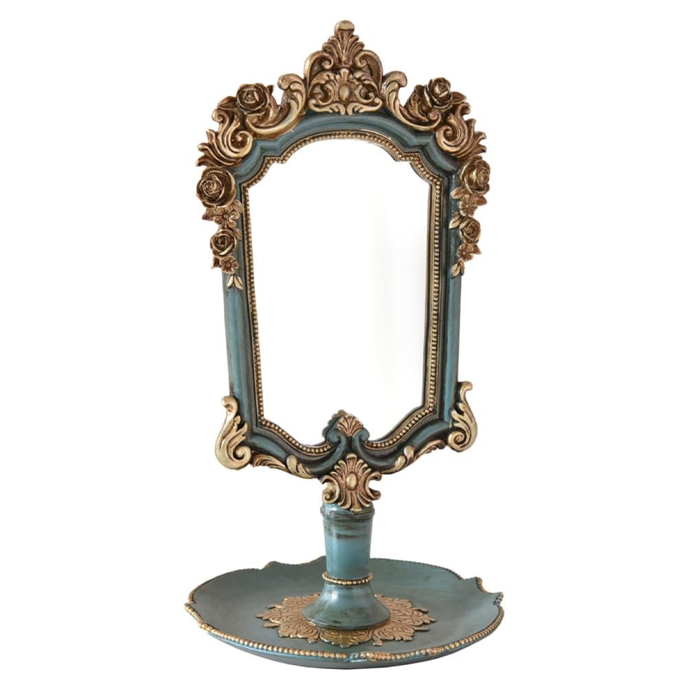 ミラー　アール・ヌーヴォー Amazon.co.jp: アールヌーヴォー スタンドミラー アンティークブルー