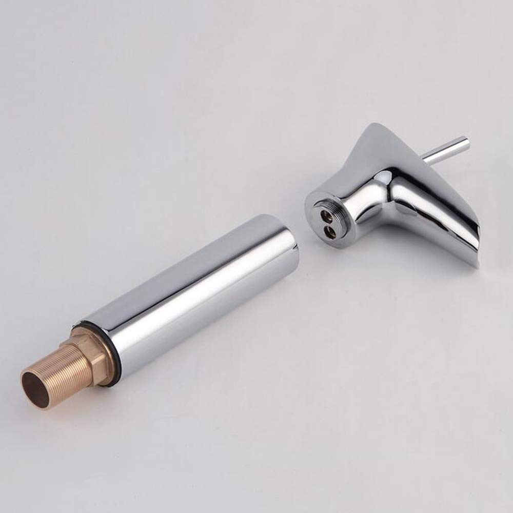 Grifo Monomando Grifo Monomando para Fregadero en Cascada Cromado Grifo Monomando para Lavabo de Baño de Lujo Moderno - Diseño Clásico Tradicional Grifos para Lavabo con Diseño de Copa de Vino
