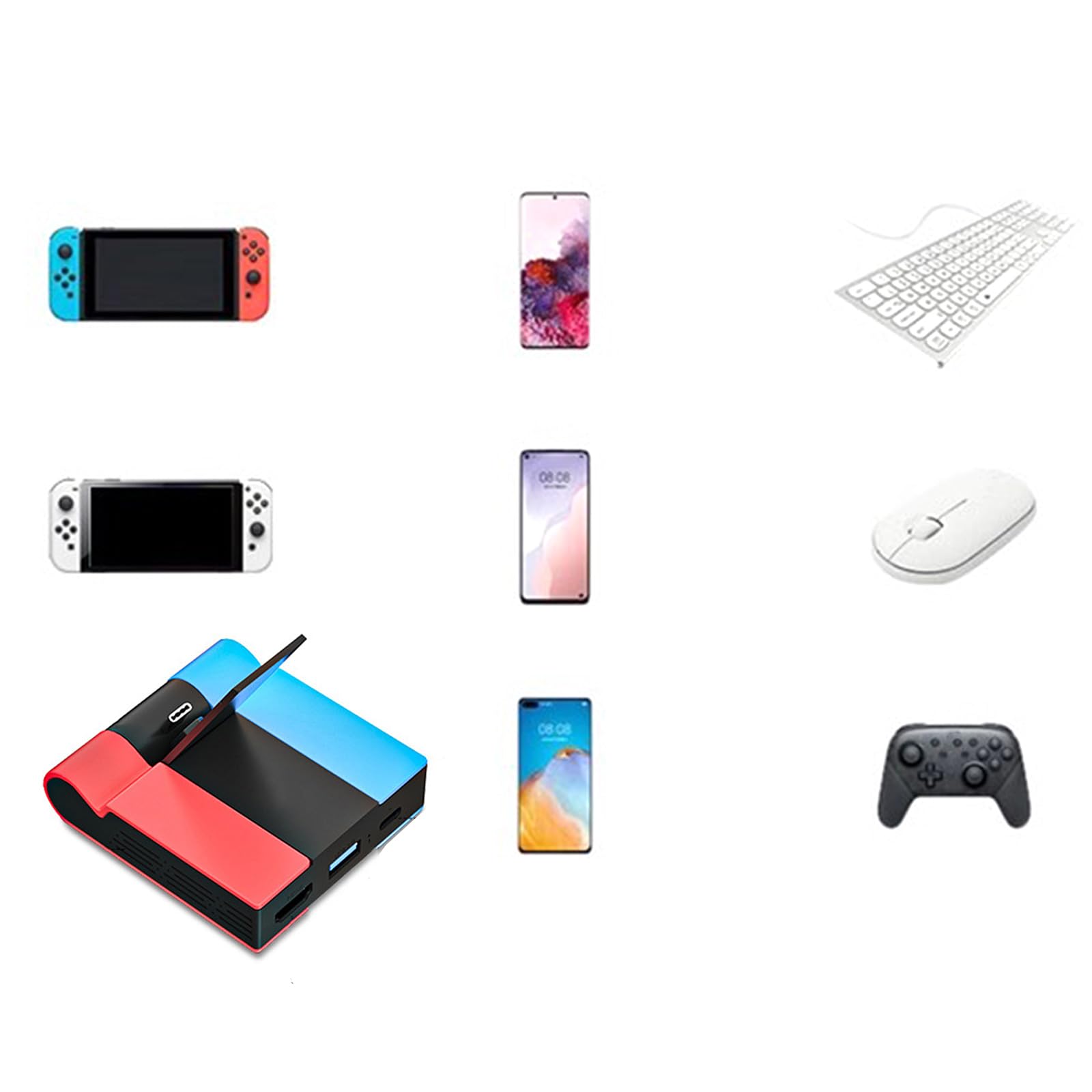 Dock Docking Station Multifunzionale Leggero Stand Travel Docking Switch con Porta USB