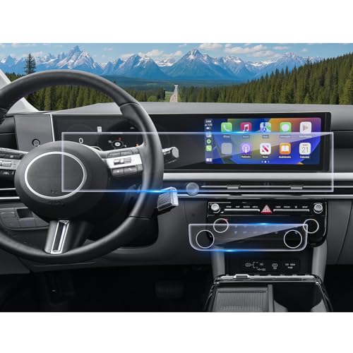 Image of CDEFG 3Pcs for 2026 Hyundai Tucson Screen Protector, Tempered Glass 2025 2026 Tucson (SE, SEL, SEL Convenience, XRT, Limited) Accessories 12.3 Inch All-in-One Touchscreen & AC Screen Cover