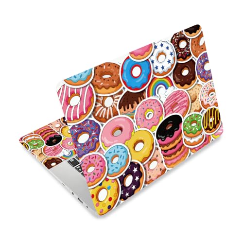 Craftymelody Laptop Skin Sticker Decal Pvc Vinyl Quote Sticker Notebook Pc Protector Waterproof Scratch Resistant Laptop Skin For 12.1 13 13.3 13.6 14 15 15.3 16 Inch Donut
