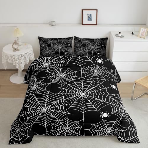 Image of Feelyou Boys Spider Web Printed Comforter Set Twin Size for Kids Girls