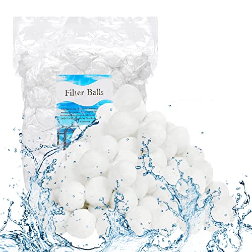 AnNissa 700g Boules de Filtre de Piscine, Boule Filtration Piscine Remplace 25kg Sable pour Filtre Piscine, Média Filtre à Fibres pour Piscine, Balles Filtrantes pour Les systèmes de Filtration