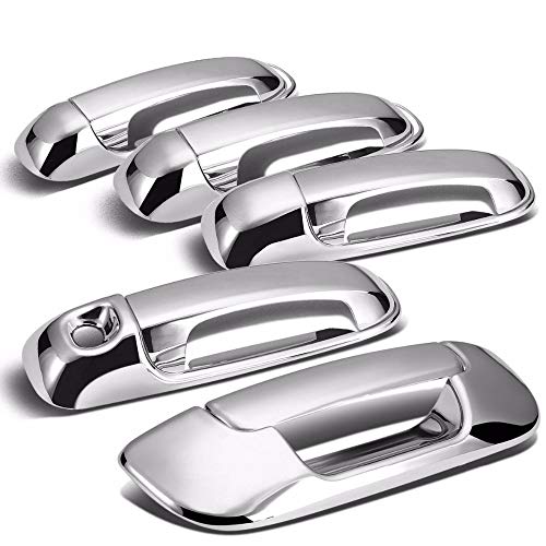 Xtremewarez ABS Chrome Door Handle Cover + Tailgate Cover for 02-08 Dodge Ram 1500/04-09 Dodge Ram 2500/03-09 Dodge Ram 3500 4 DOOR